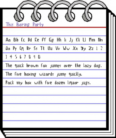 This Boring Party Regular animated font preview This Boring Party Regular animated font preview