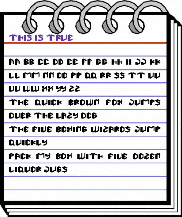 this is true Regular animated font preview this is true Regular animated font preview