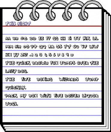 This Night Regular animated font preview This Night Regular animated font preview