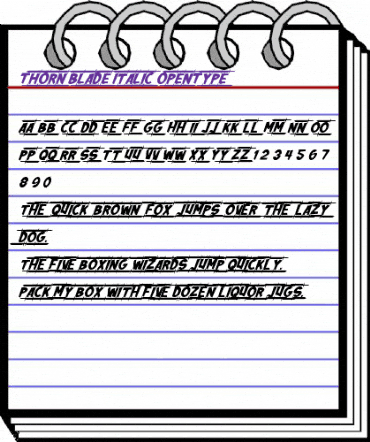 Thorn Blade Italic Regular animated font preview Thorn Blade Italic Regular animated font preview