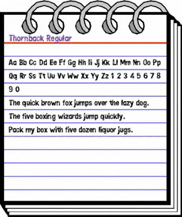 Thornback Regular animated font preview Thornback Regular animated font preview