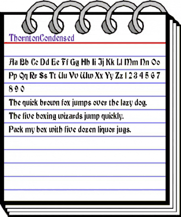 ThorntonCondensed Regular animated font preview ThorntonCondensed Regular animated font preview