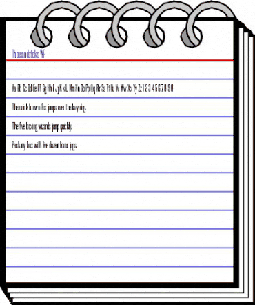 Thousandsticks WF Regular animated font preview