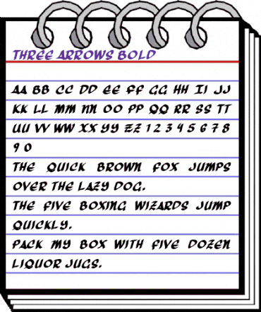 Three Arrows Bold animated font preview Three Arrows Bold animated font preview