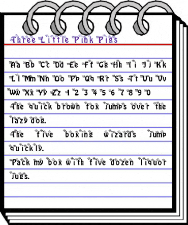 Three Little Pink Pigs Regular animated font preview