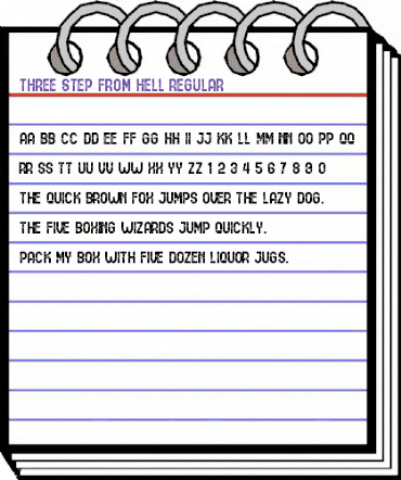 THREE STEP FROM HELL Regular animated font preview THREE STEP FROM HELL Regular animated font preview