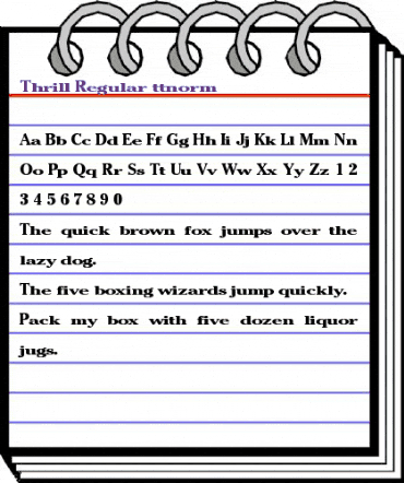 Thrill Regular animated font preview Thrill Regular animated font preview