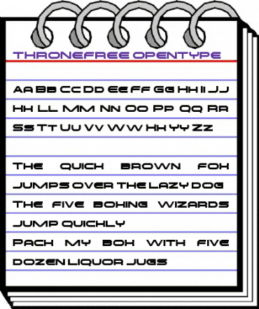 THRONE FREE Regular animated font preview THRONE FREE Regular animated font preview