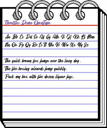 Throttles Demo Regular animated font preview