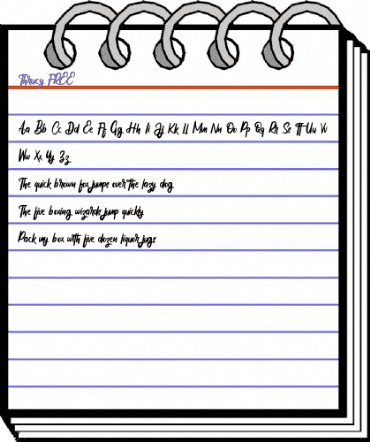 Thrucy FREE Regular animated font preview