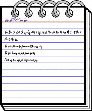 Thrucy FREE Regular animated font preview