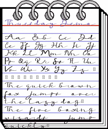 Thuesday Demo Regular animated font preview