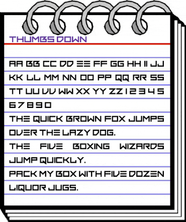 Thumbs Down Regular animated font preview