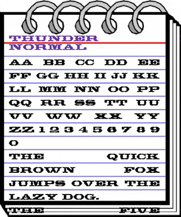 Thunder row Normal animated font preview