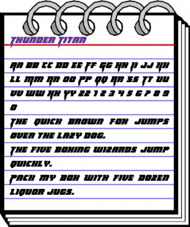 Thunder Titan Regular animated font preview Thunder Titan Regular animated font preview