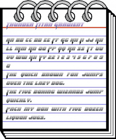 Thunder Titan Gradient Regular animated font preview Thunder Titan Gradient Regular animated font preview