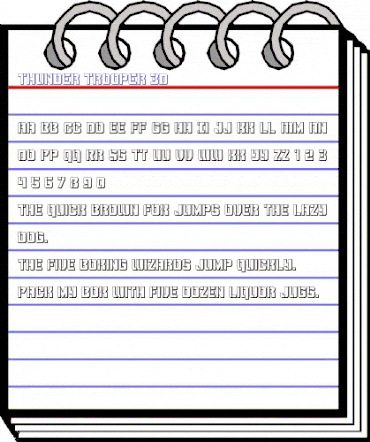 Thunder Trooper 3D Regular animated font preview Thunder Trooper 3D Regular animated font preview