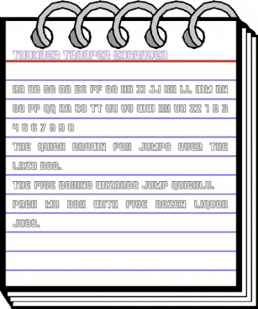 Thunder Trooper Engraved Regular animated font preview