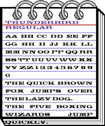 Thunderbird D Regular animated font preview Thunderbird D Regular animated font preview