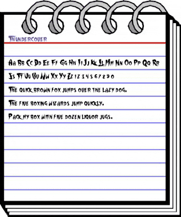 Thundercover Regular animated font preview