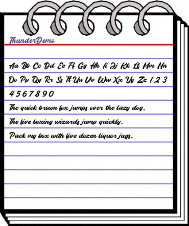 Thunder Demo Regular animated font preview