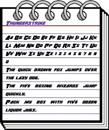 Thunderstrike Regular animated font preview Thunderstrike Regular animated font preview