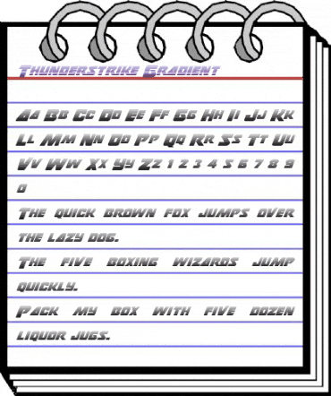 Thunderstrike Gradient Regular animated font preview Thunderstrike Gradient Regular animated font preview