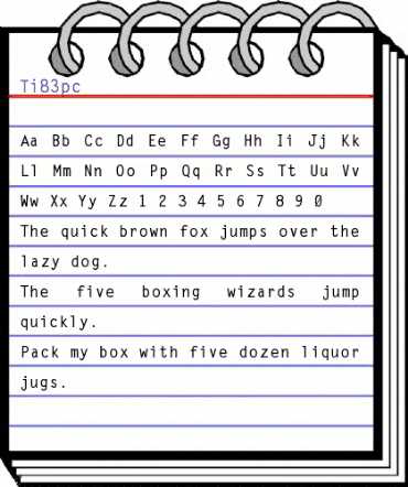 Ti83pc Normal animated font preview