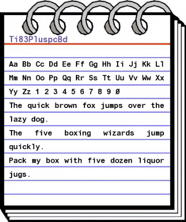 Ti83Pluspc Bold animated font preview Ti83Pluspc Bold animated font preview