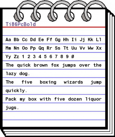 Ti86Pc Bold animated font preview Ti86Pc Bold animated font preview