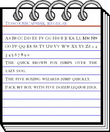 TiascoOSSCapsSSK Regular animated font preview TiascoOSSCapsSSK Regular animated font preview