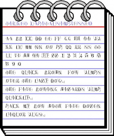 Ticket CapitalsImpressed Regular animated font preview Ticket CapitalsImpressed Regular animated font preview
