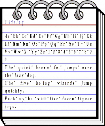 Tidelag Regular animated font preview