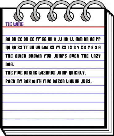 TIE-Wing Regular animated font preview TIE-Wing Regular animated font preview