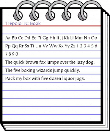 TiepoloITC Book animated font preview TiepoloITC Book animated font preview