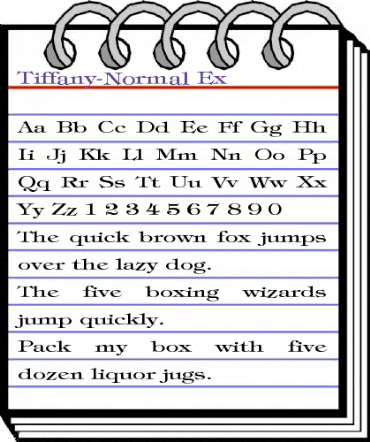 Tiffany-Normal Ex Regular animated font preview