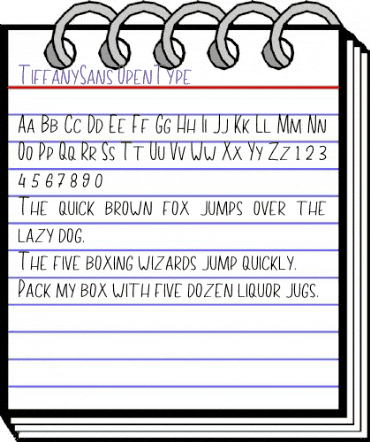Tiffany Sans Regular animated font preview