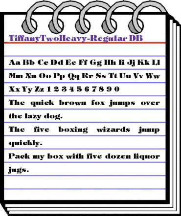 TiffanyTwoHeavy DB Regular animated font preview TiffanyTwoHeavy DB Regular animated font preview