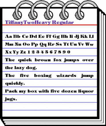 TiffanyTwoHeavy Regular animated font preview TiffanyTwoHeavy Regular animated font preview
