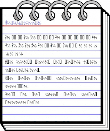 TiFractions Regular animated font preview TiFractions Regular animated font preview