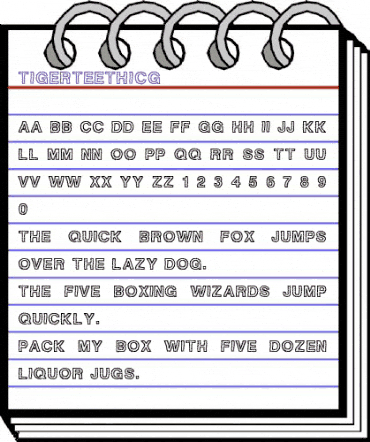 TigerteethICG Medium animated font preview TigerteethICG Medium animated font preview