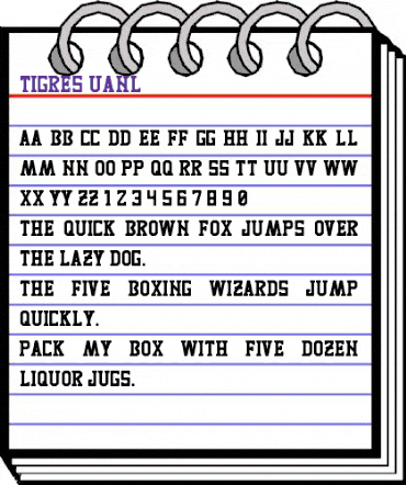 TIGRES UANL Regular animated font preview TIGRES UANL Regular animated font preview