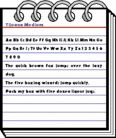 Tijuana Normal animated font preview Tijuana Normal animated font preview