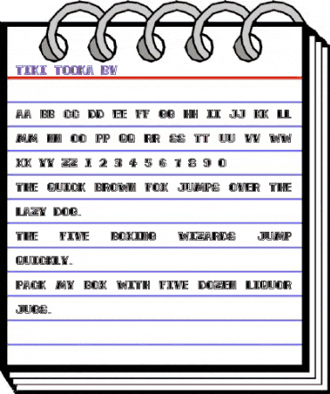 Tiki Tooka BV Regular animated font preview