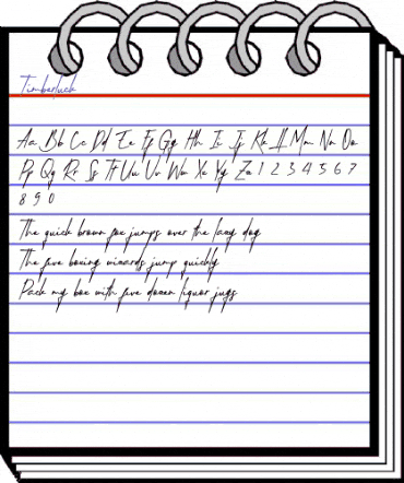 Timberluck Regular animated font preview
