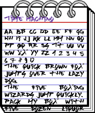 Time Machino Regular animated font preview