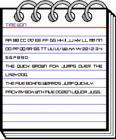 Time Won Regular animated font preview Time Won Regular animated font preview