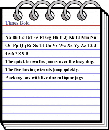 Times-Bold Regular animated font preview