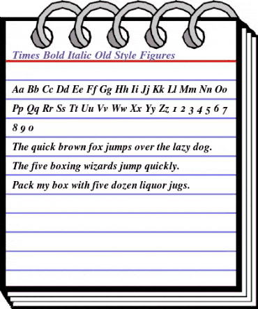 Times SC Bold Italic animated font preview