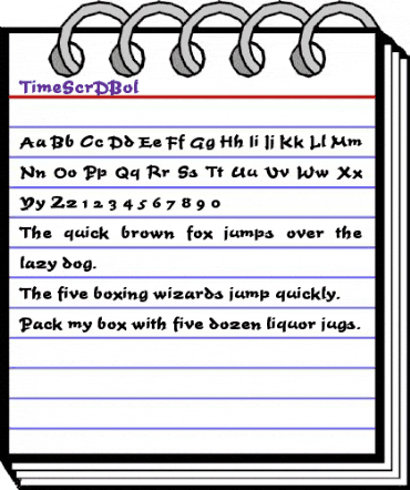 TimeScrDBol Regular animated font preview TimeScrDBol Regular animated font preview